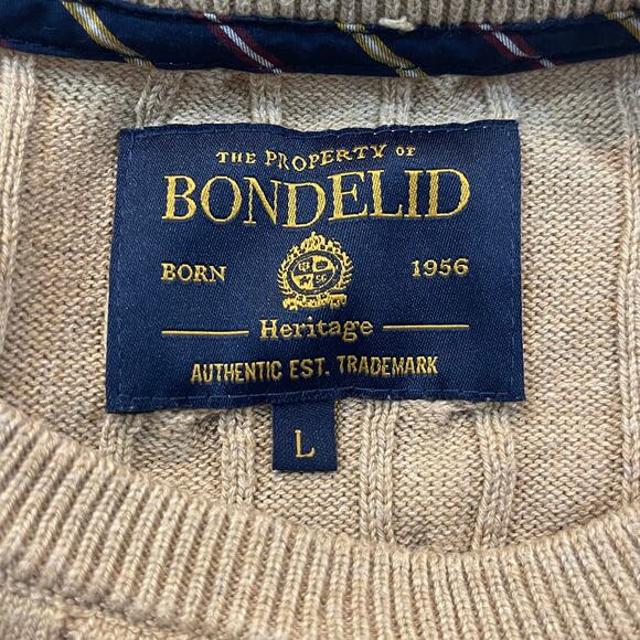 Cable Knit Camel Sweater Large - Picture 5 of 6